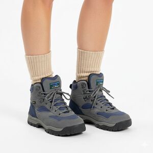 LL Bean Boots Women's Mountain Classic Hiking Size 9.5 Gray Blue
